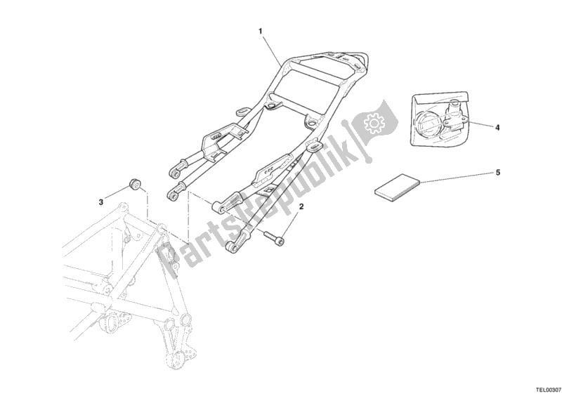 Toutes les pièces pour le Cadre Arrière du Ducati Superbike 749 R 2006